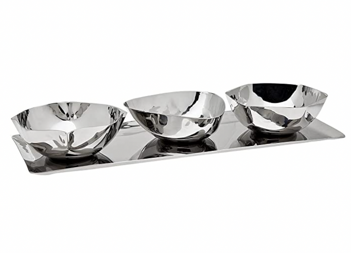 Auburn 3-Part Snack Dish & Tray