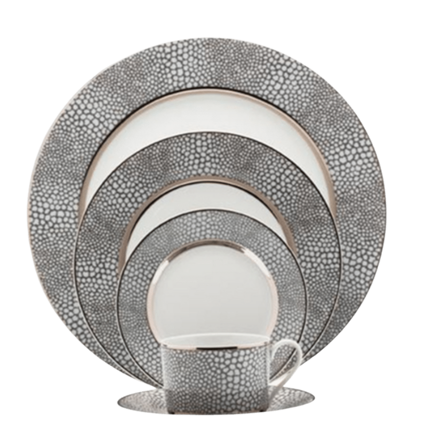 Makassar Gray & Platinum Dinnerware
