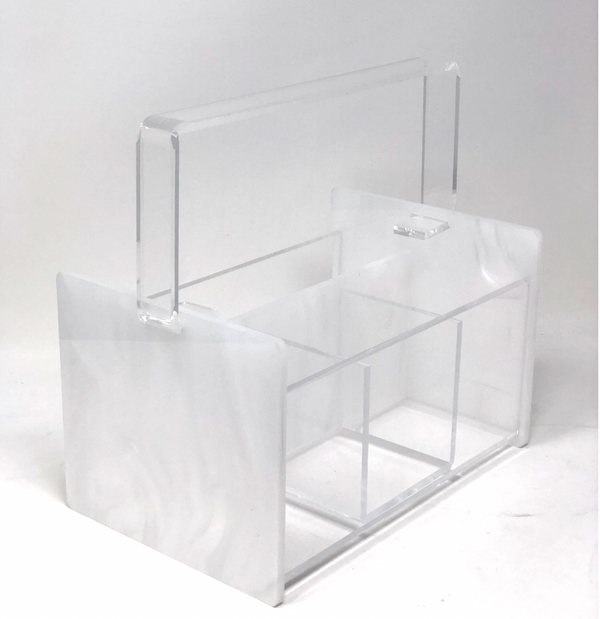 Silverware Caddy White Marble