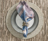 Flux Napkin Ring Silver Set of 4