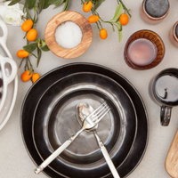 Marcus Black Dinnerware Set of 4 -