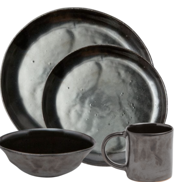Marcus Black Dinnerware Set of 4 -
