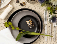 Marcus Black Dinnerware Set of 4 -