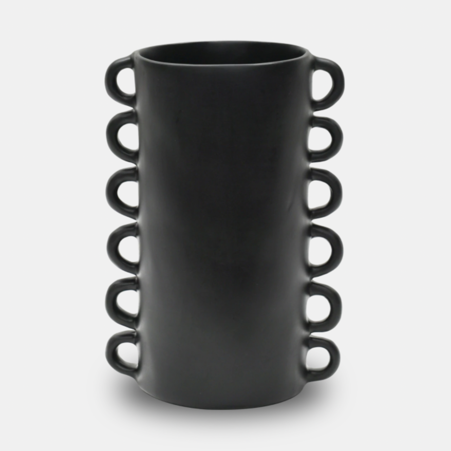 Loopy Resin Vase Black