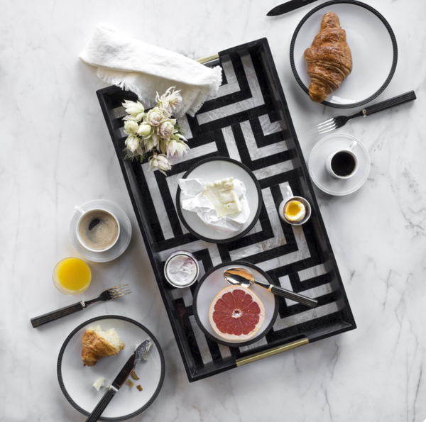 Soie Tressée Black Dinnerware