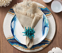 Fringe Napkin Silver & Natural Set of 4