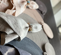 Hand Dyed Linen Napkin Set of 4 - Pebble