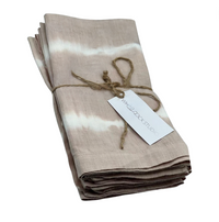 Hand Dyed Linen Napkin Set of 4 - Dusty Rose