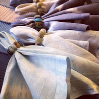 Hand Dyed Linen Napkin Set of 4 - Midnight