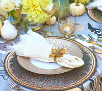 Fringe Napkin White & Gold Set of 4