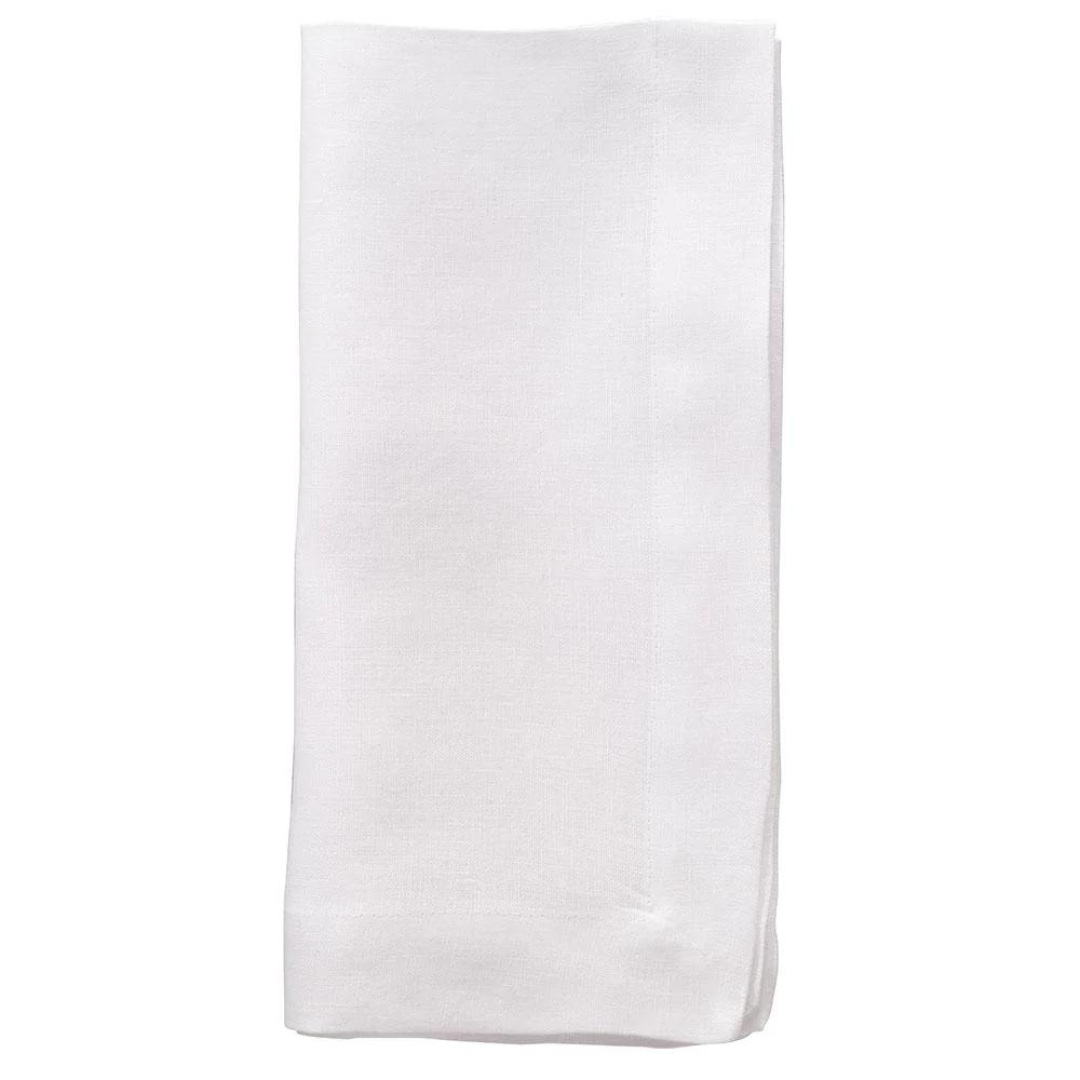 Amalfi white linen napkin.