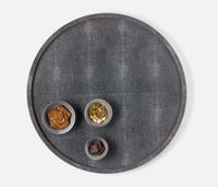 Calvin Faux Shagreen Lazy Susan Grey