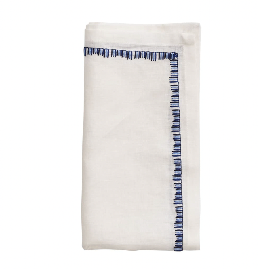 Filament Napkin White & Navy Set of 4