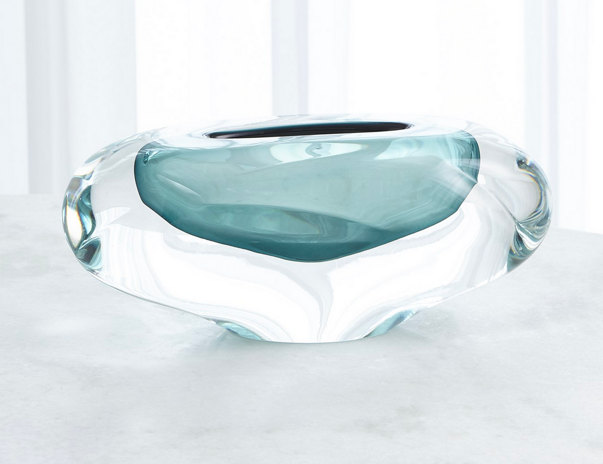 Abstract Bean Vase Azure