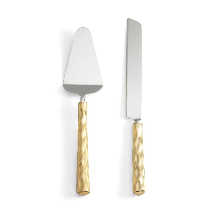 Truro Cake Knife & Server Set Gold