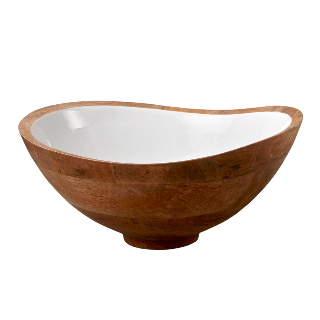 Mangowood enamel large bowl.