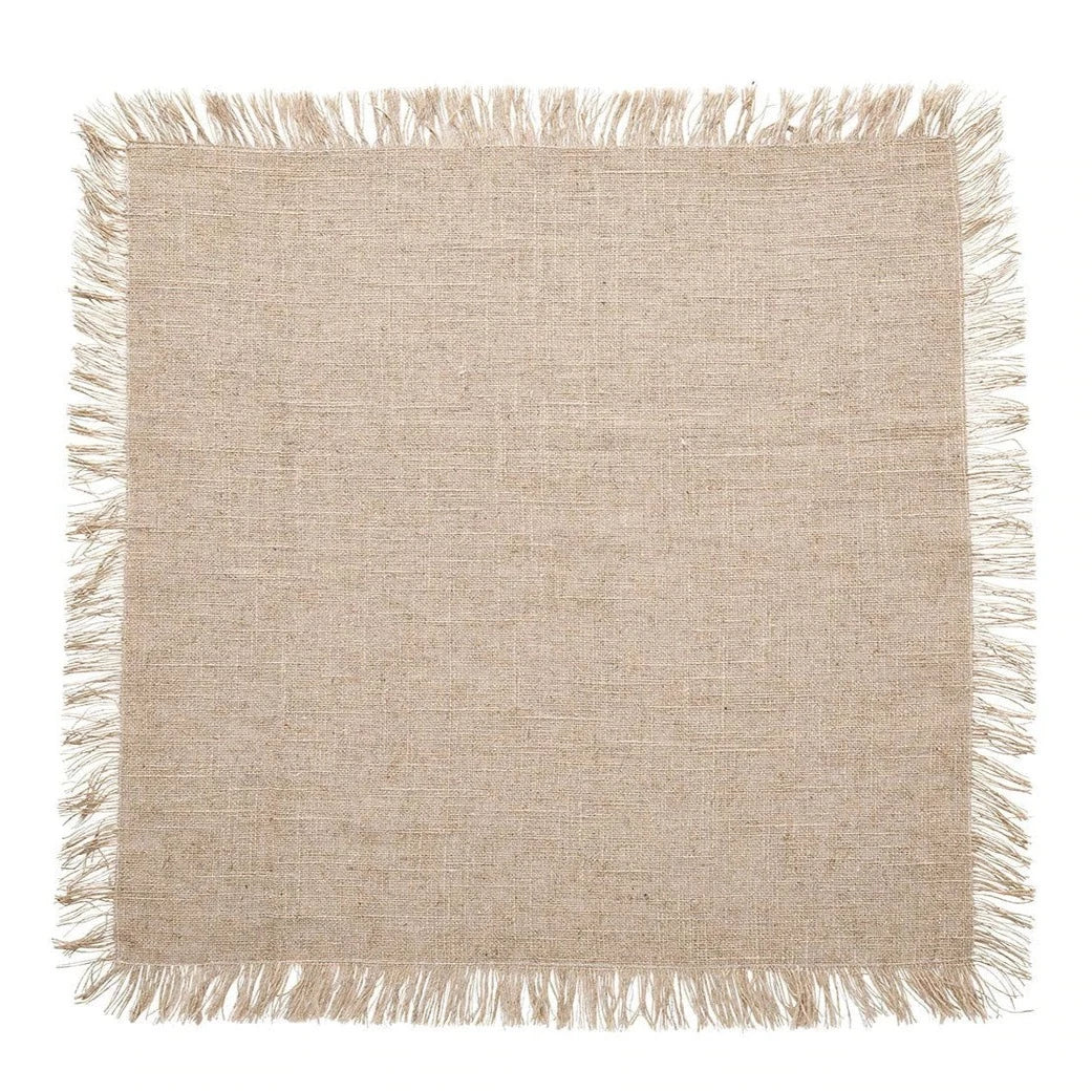 Fringe Napkin Silver & Natural Set of 4
