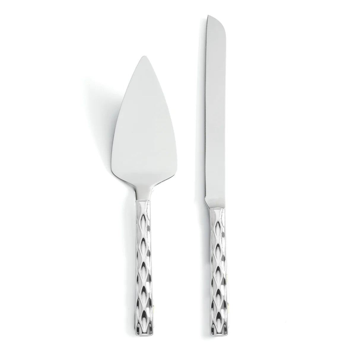 Truro Cake Knife & Server Set Platinum