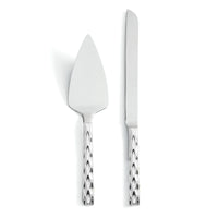 Truro Cake Knife & Server Set Platinum