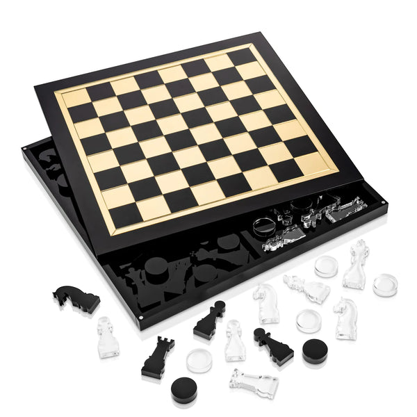 Luxe Chess and Checkers Set