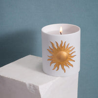 Soleil Candle in White & Gold