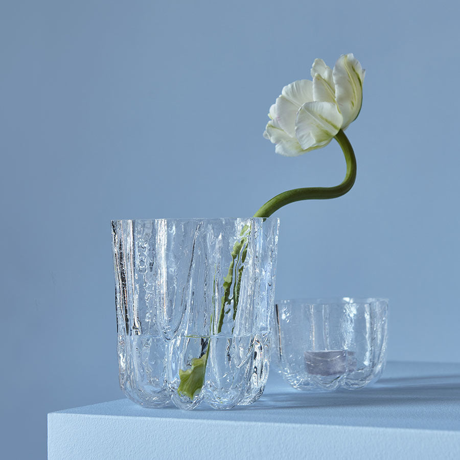 Crackle Vase Clear Small