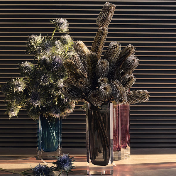 1977 Crystal Vase Smoke-