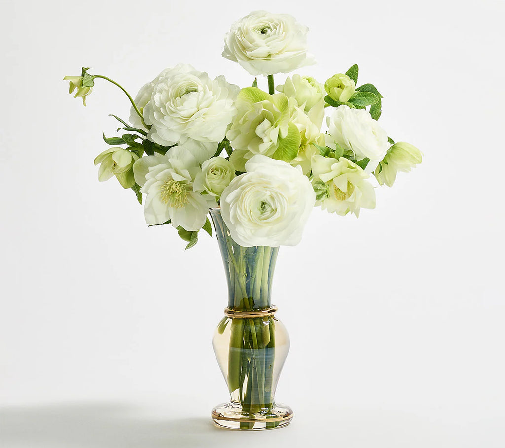 Champagne Rib Gold Detail Vase | Current Home