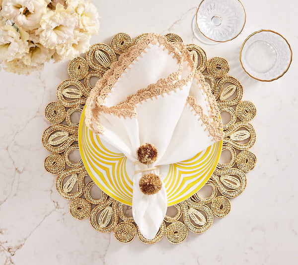 Marisol Placemat Set of 4 - Ivory & Natural