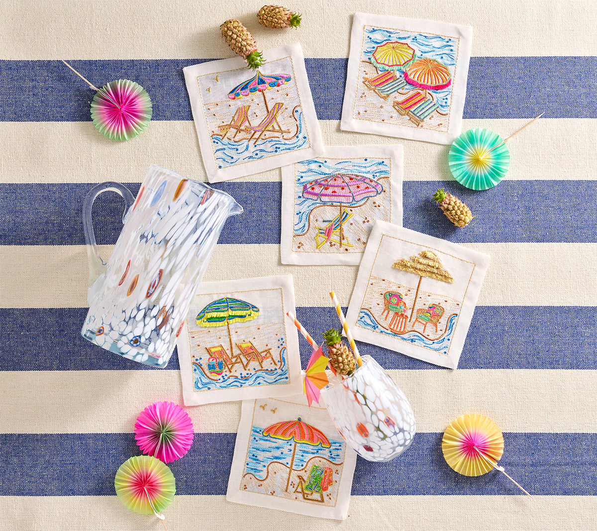 Cocktail Napkin Set of 4- Sunny Isles