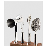 Cosmo Bar 4 pc Set On Wood Base