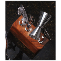 Cosmo Bar 4 pc Set On Wood Base