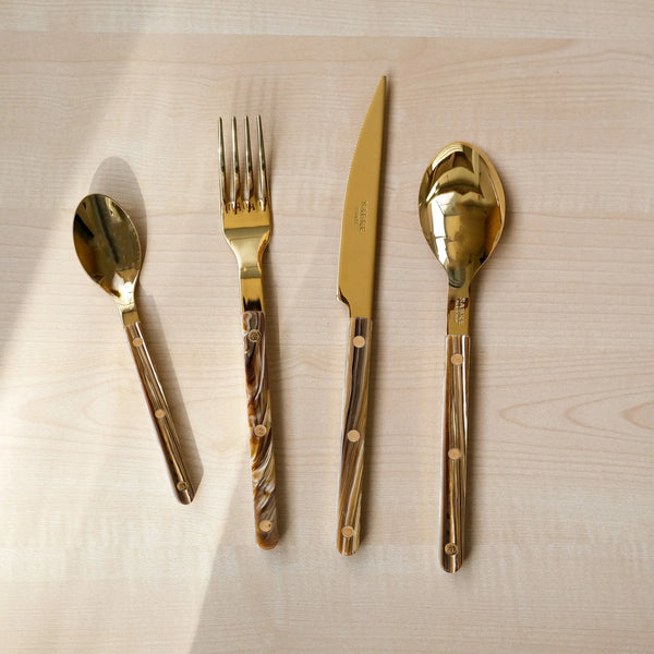 Bistrot Gold Flatware 5 Piece Setting - Buffalo