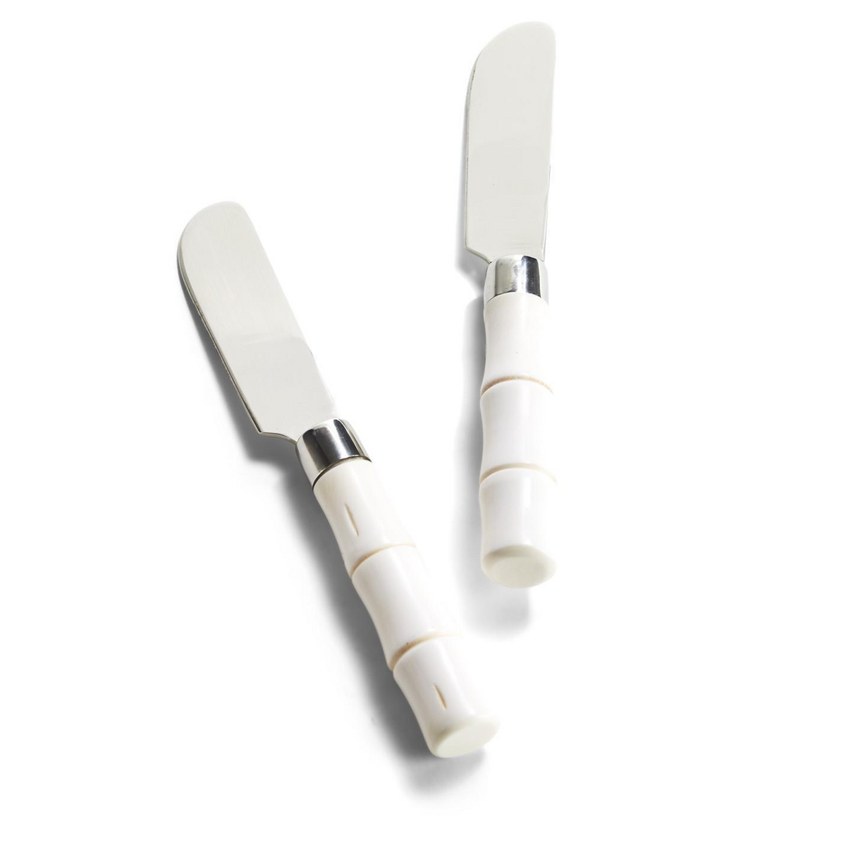 Faux Bamboo Spreaders Set of 2 White
