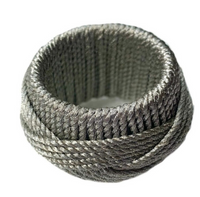 Rope Napkin Ring Silver Set of 4