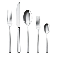 Linear Solid Handle Flatware 5 Place Setting