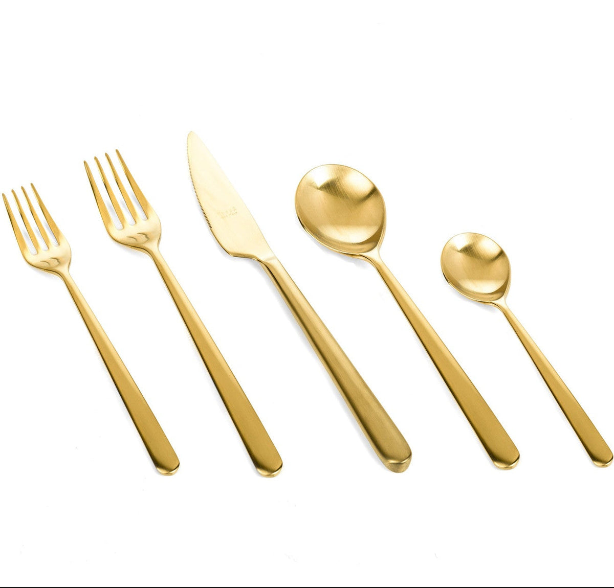 Linea Flatware 5 Piece Setting - Oro Ice