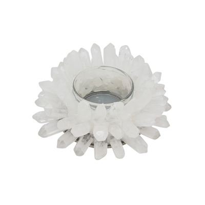 Rock Quartz Votive Holder