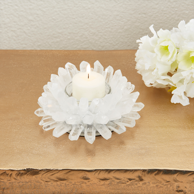 Rock Quartz Votive Holder