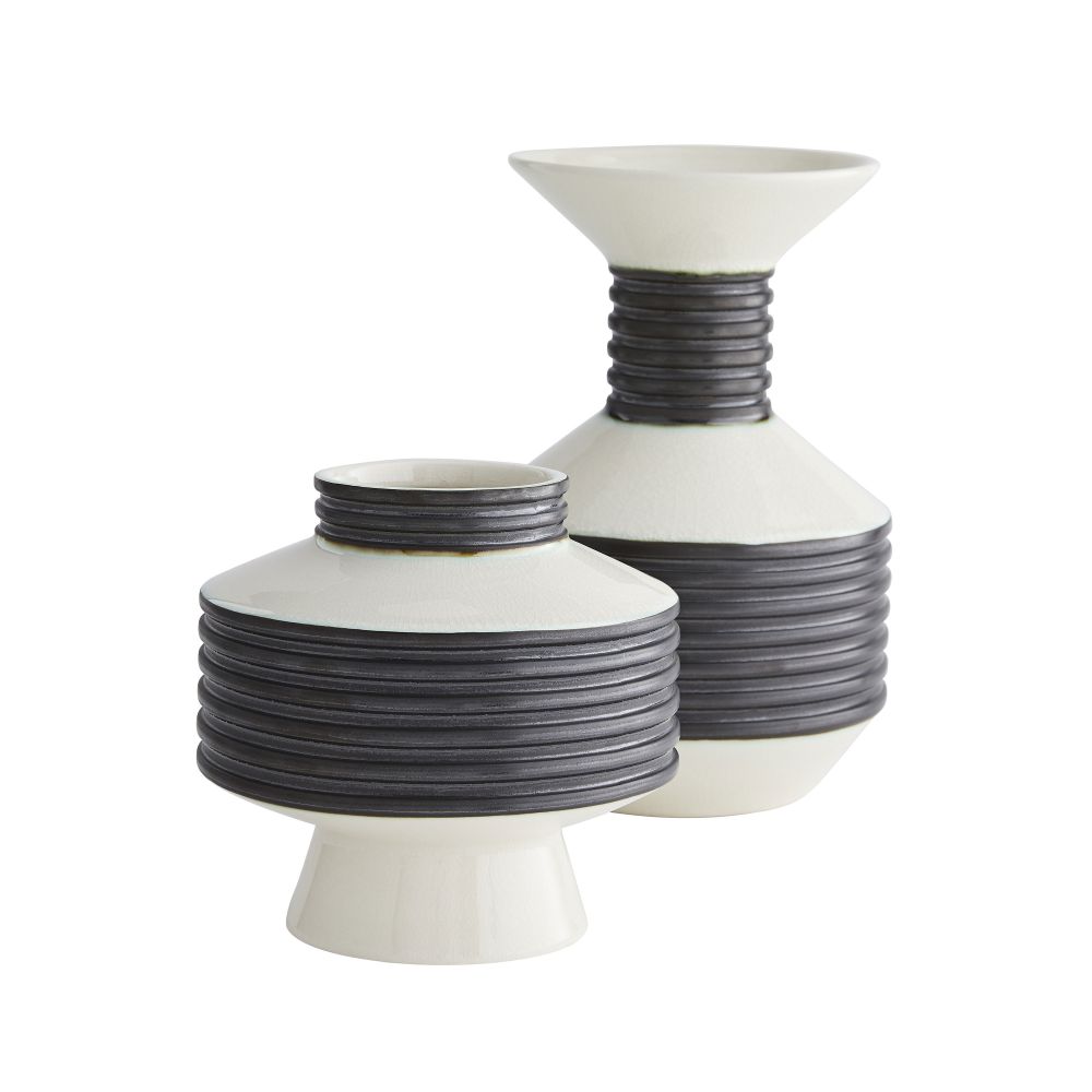 Alfredo Black and White Vase Set