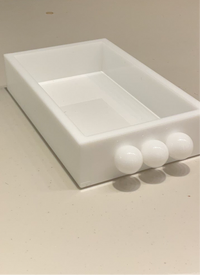 Acrylic Bubble Guest Towel Holder - White