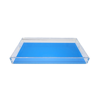 Acrylic Serving Tray Turquoise