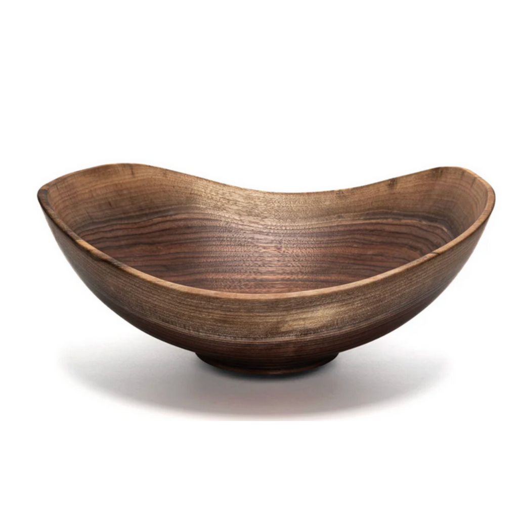 Live Edge Wood Bowl Walnut - Oval Medium