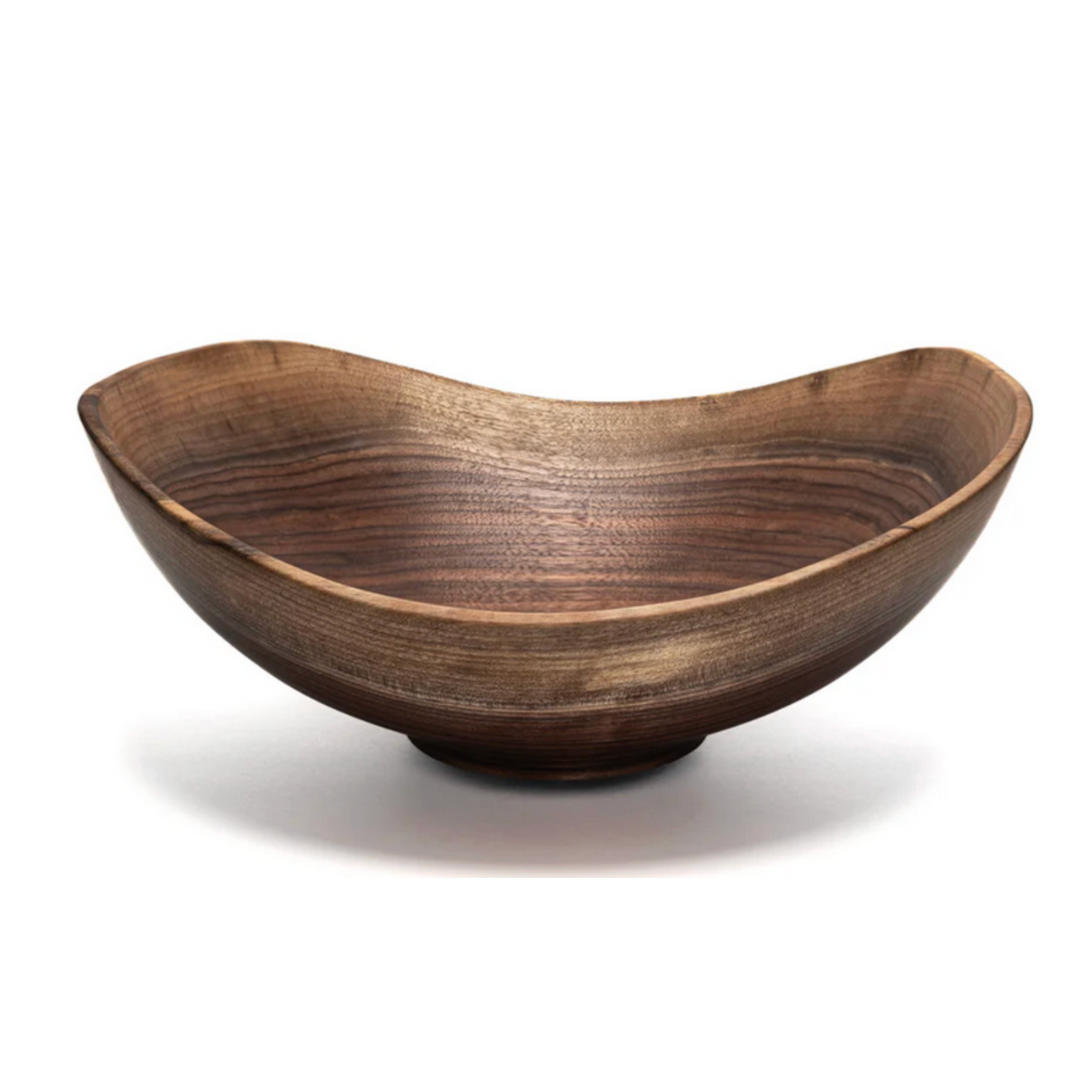 Live Edge (Oval) Wood Bowl Walnut - Medium