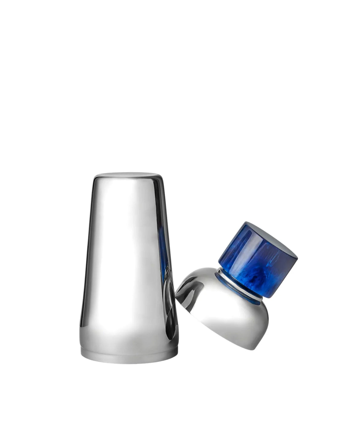 Azure Resin & Stainless Cocktail Shaker - Blue