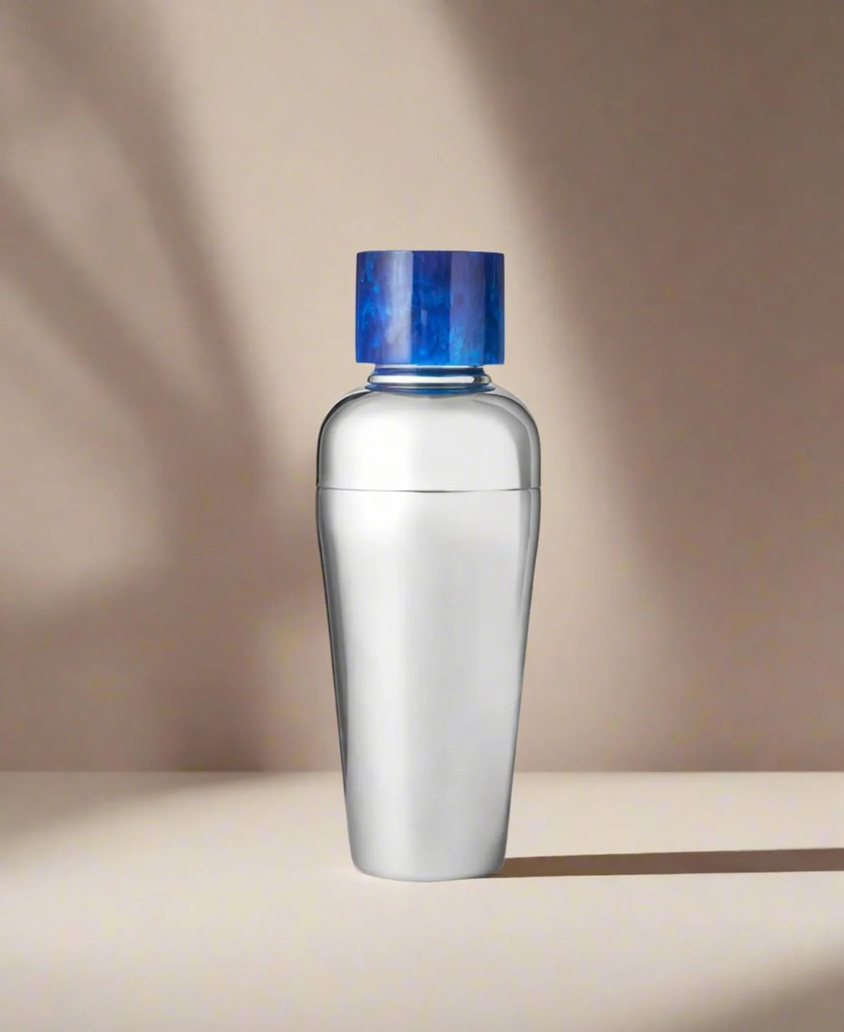 Azure Resin & Stainless Cocktail Shaker - Blue