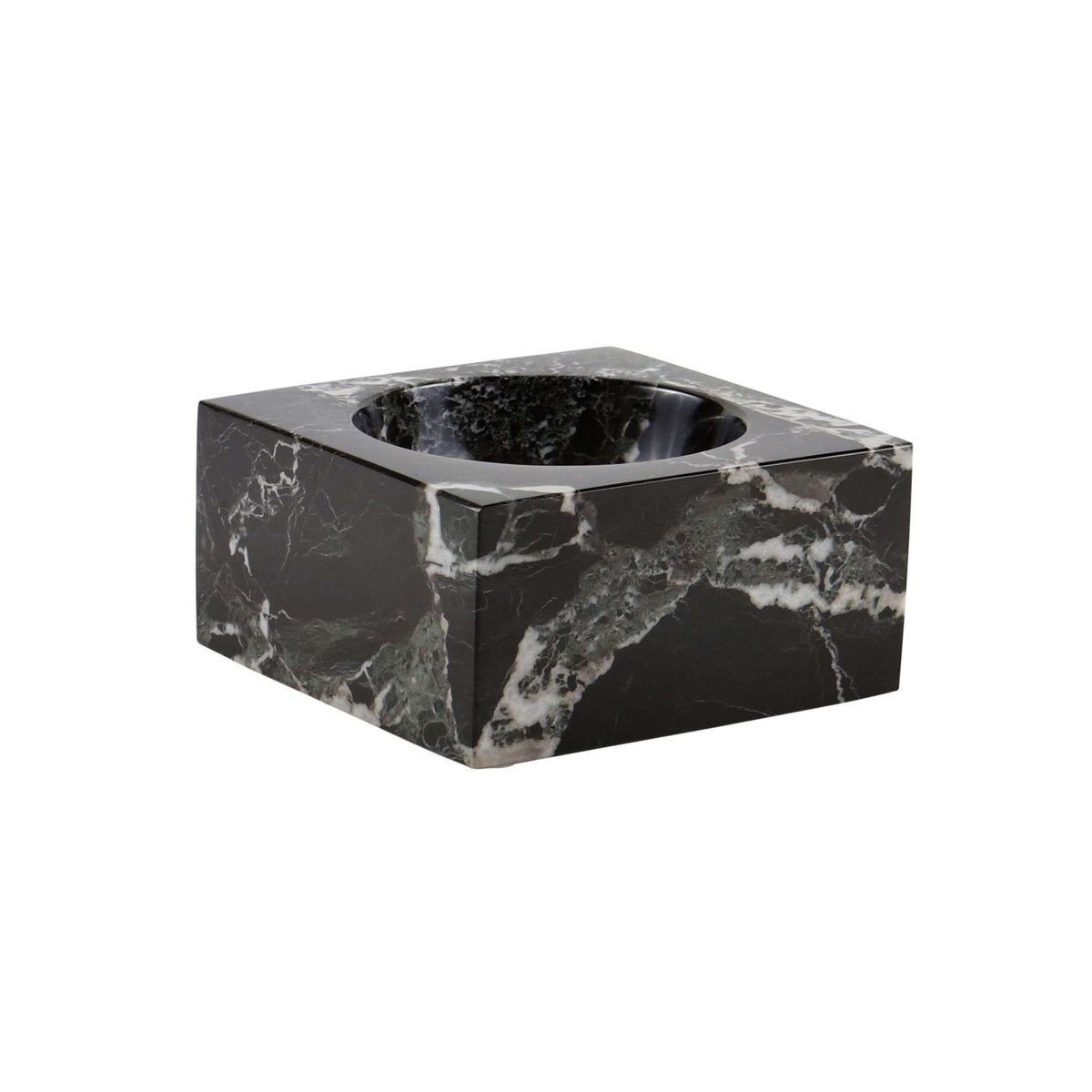 Marble Square  Black Zebra Bowl