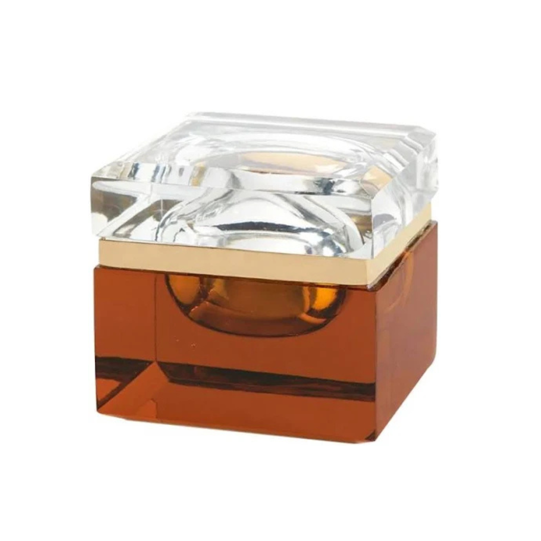 Barleto Amber Glass Box