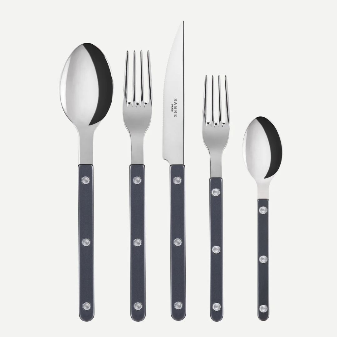 Bistrot Solid Shiny Flatware 5 Piece Setting -