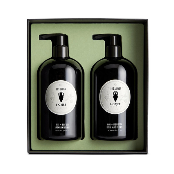 Bois Sauvage Soap and Lotion Gift Set.